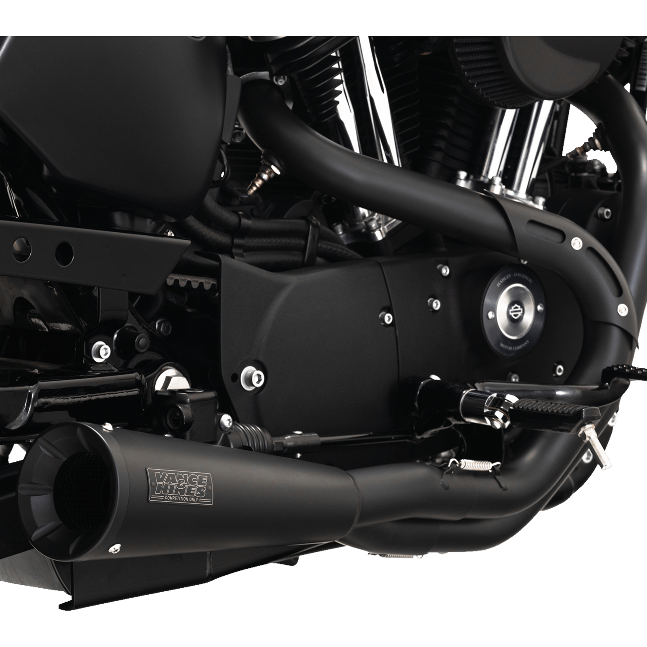 VANCE & HINES Upsweep 2-into-1 Exhaust System Stainless Steel Black 47627