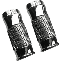 EDDIE TROTTA DESIGNS Fork Slider Covers Cross-Cut Chrome Extended +2" TC964