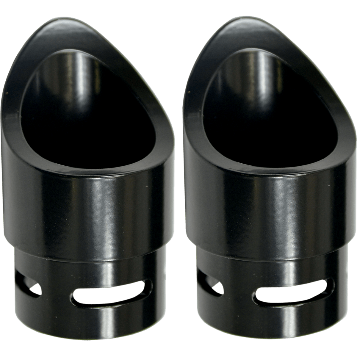 BARON Family Jewel Exhaust Tip Black Mini Scalloped BA110002B