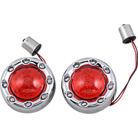 CUSTOM DYNAMICS Bullet Turn Signal 1156 Chrome Red Lens PBBRRR 56CR