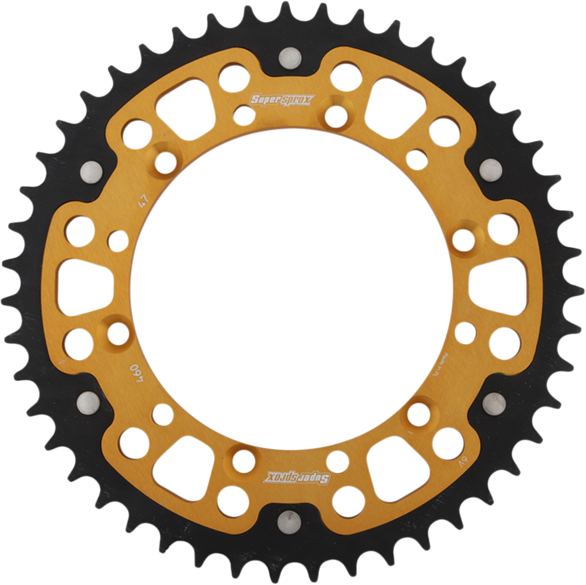 SUPERSPROX Stealth Rear Sprocket 47 Tooth Gold Kawasaki/Suzuki RST46047GLD