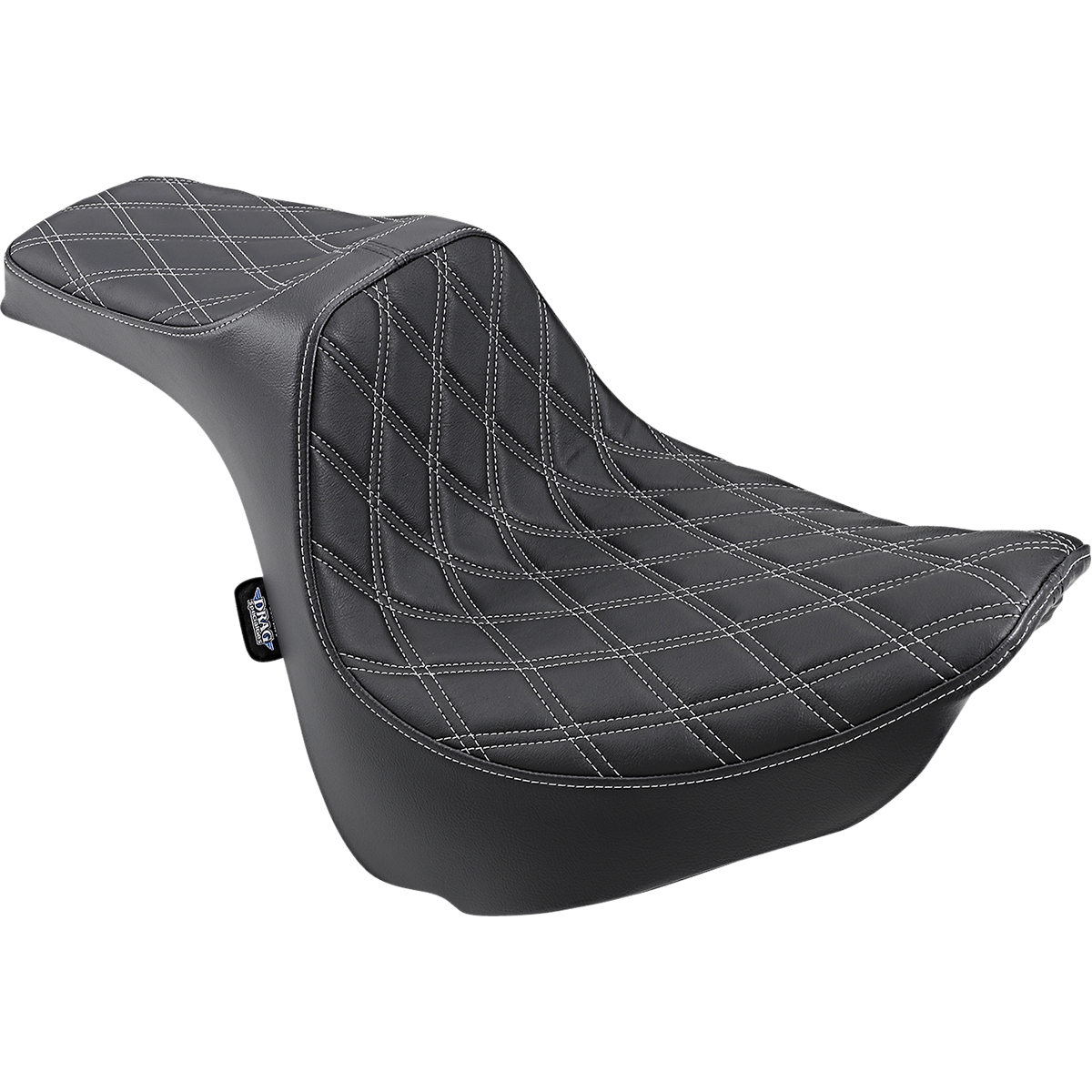 DRAG SPECIALTIES Predator III Seat Double Diamond Silver Stitched FXFB/S '18-'23