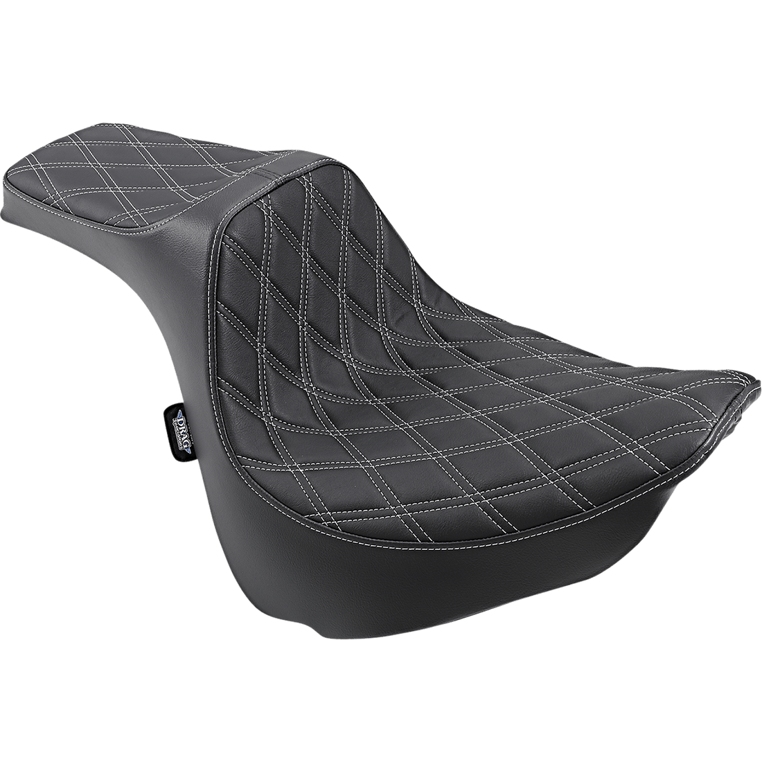 DRAG SPECIALTIES Predator III Seat Double Diamond Silver Stitched FXFB/S '18-'23