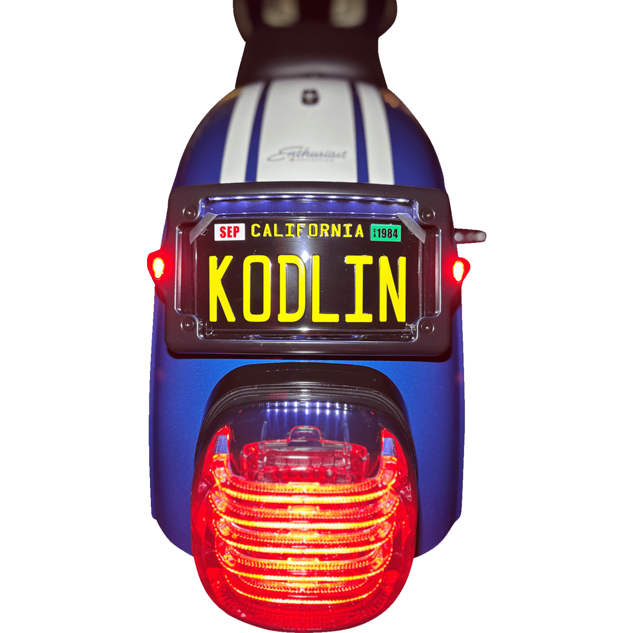 KODLIN USA License Plate Kit Amber/Red/White Black KUS20350