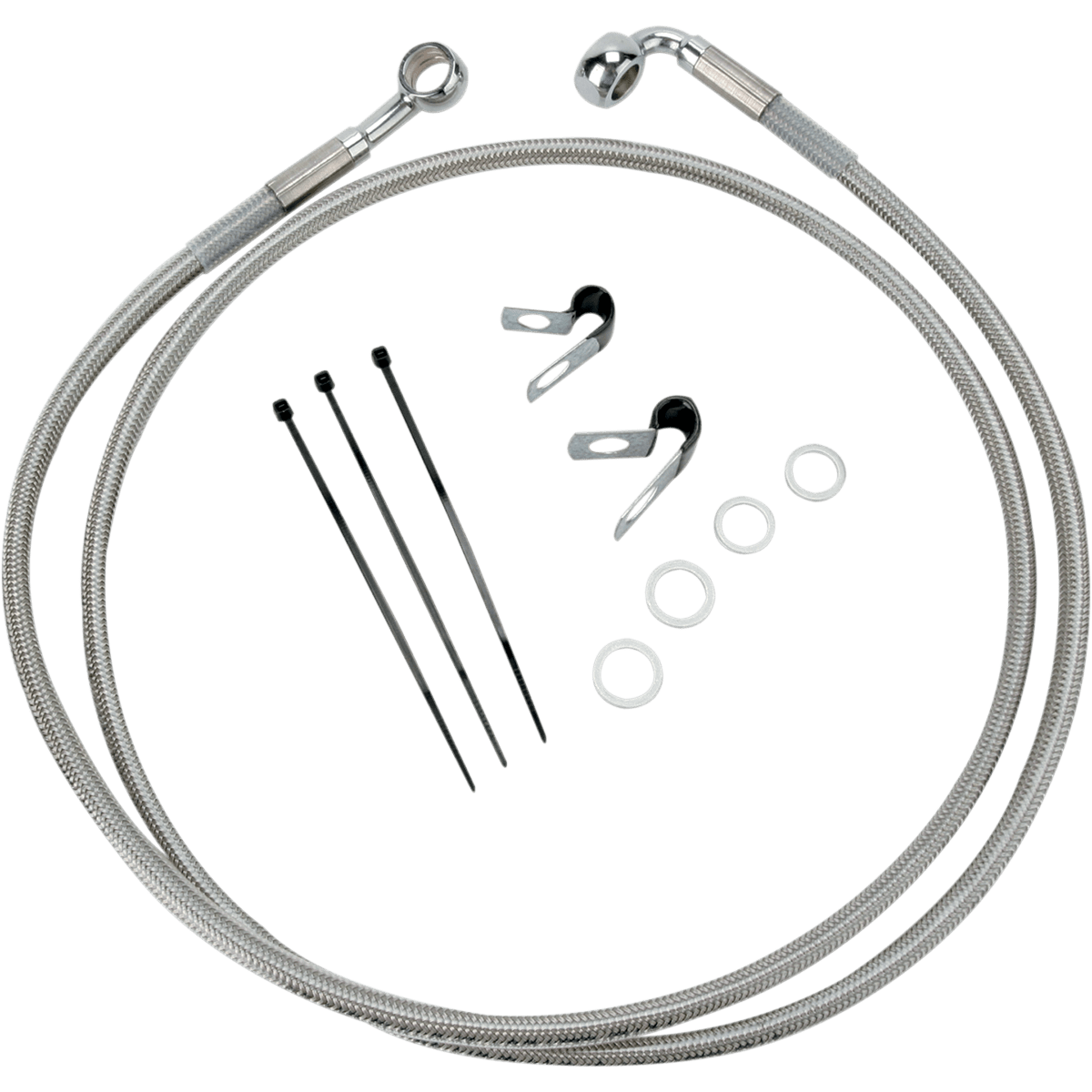 DRAG SPECIALTIES Brake Line Front +10" Stainless Steel