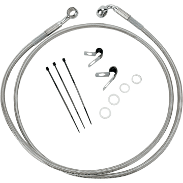 DRAG SPECIALTIES Brake Line Front +10" Stainless Steel