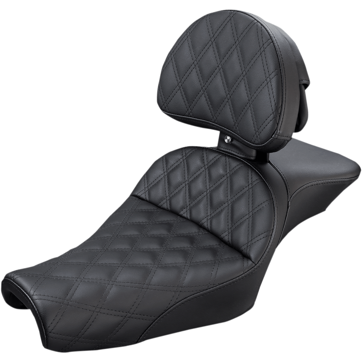 SADDLEMEN Explorer Seat With Backrest Lattice Stitched Black XL '04-'22 80711030LS