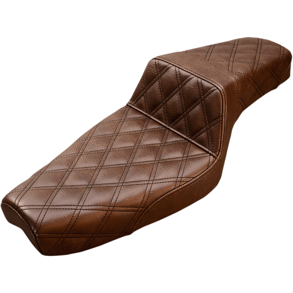 SADDLEMEN Step-Up Seat Full Lattice Stitch Brown XL 80703175BR