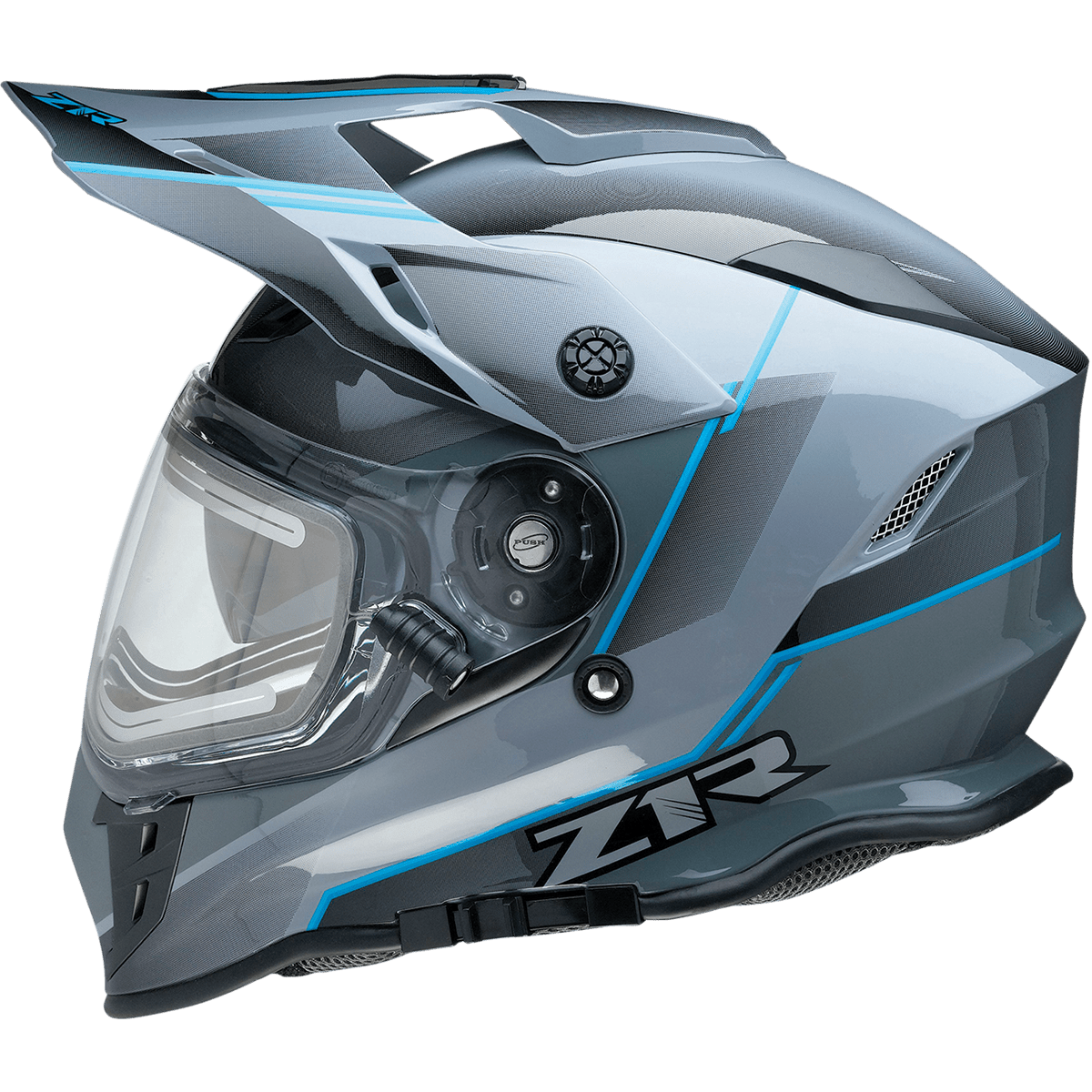 Z1R Range Helmet Bladestorm Gray/Black/Blue Medium