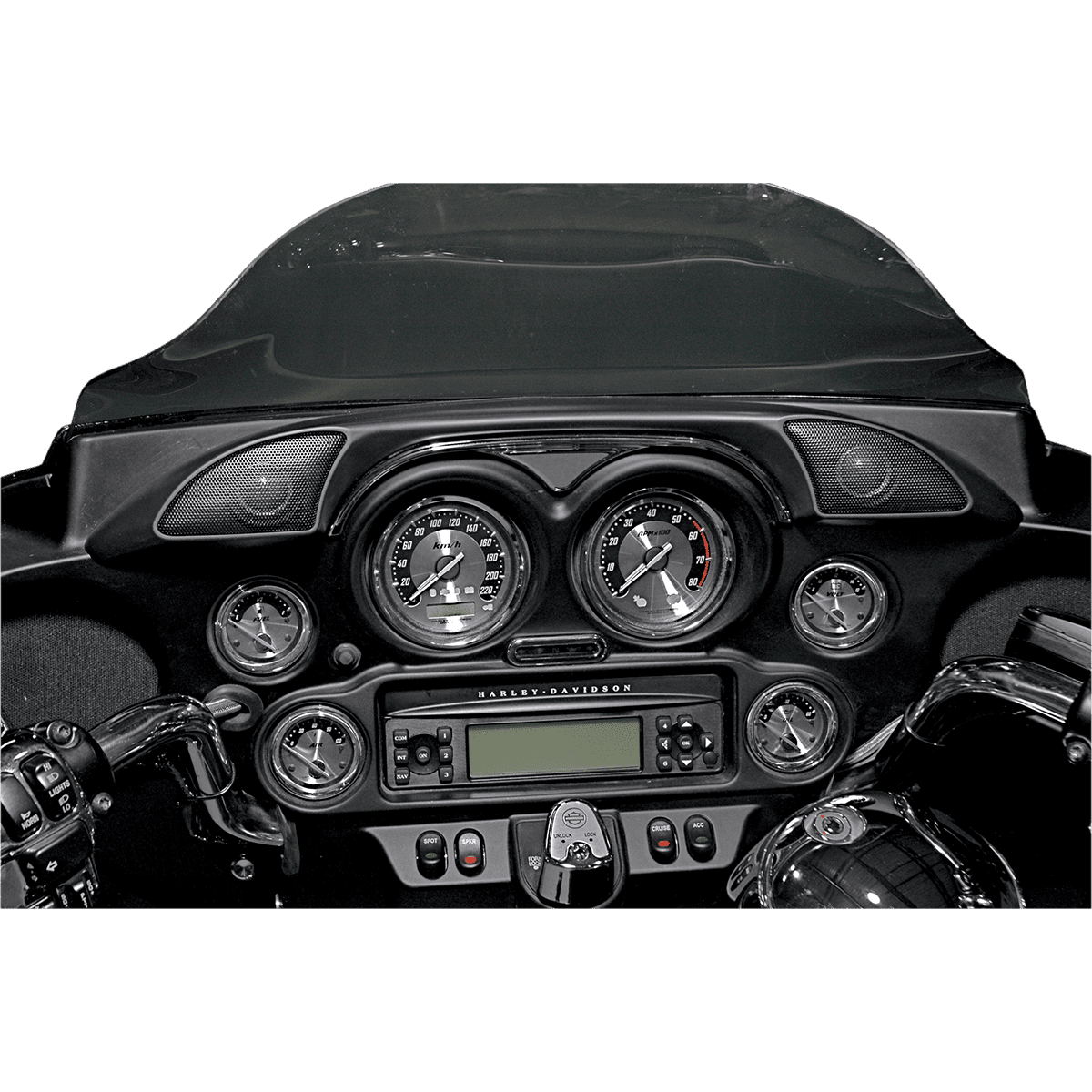 HOGTUNES Dash Trim/Tweeter Pod Harley Davidson HF1