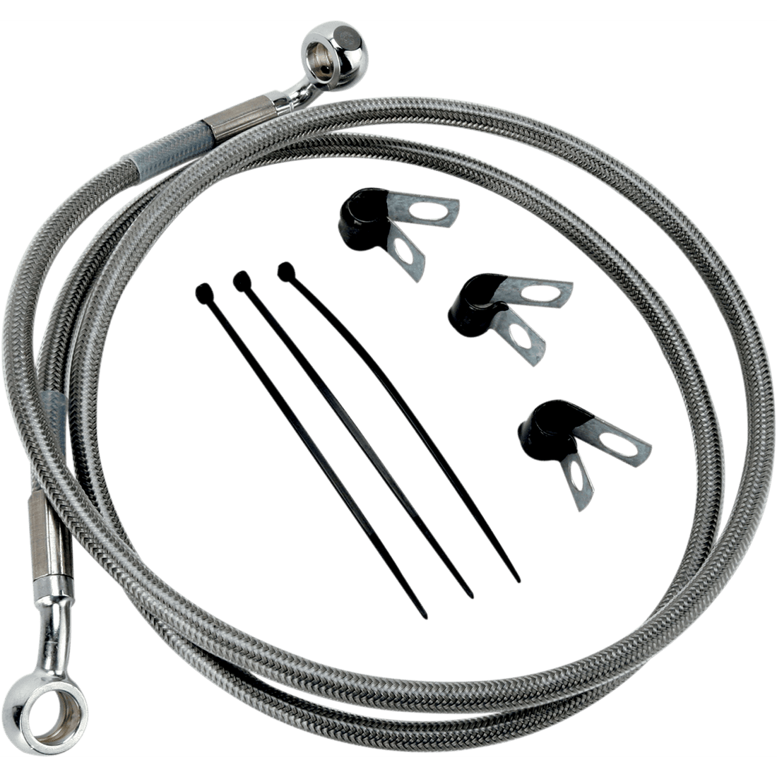 DRAG SPECIALTIES Brake Line Front +2" Stainless Steel