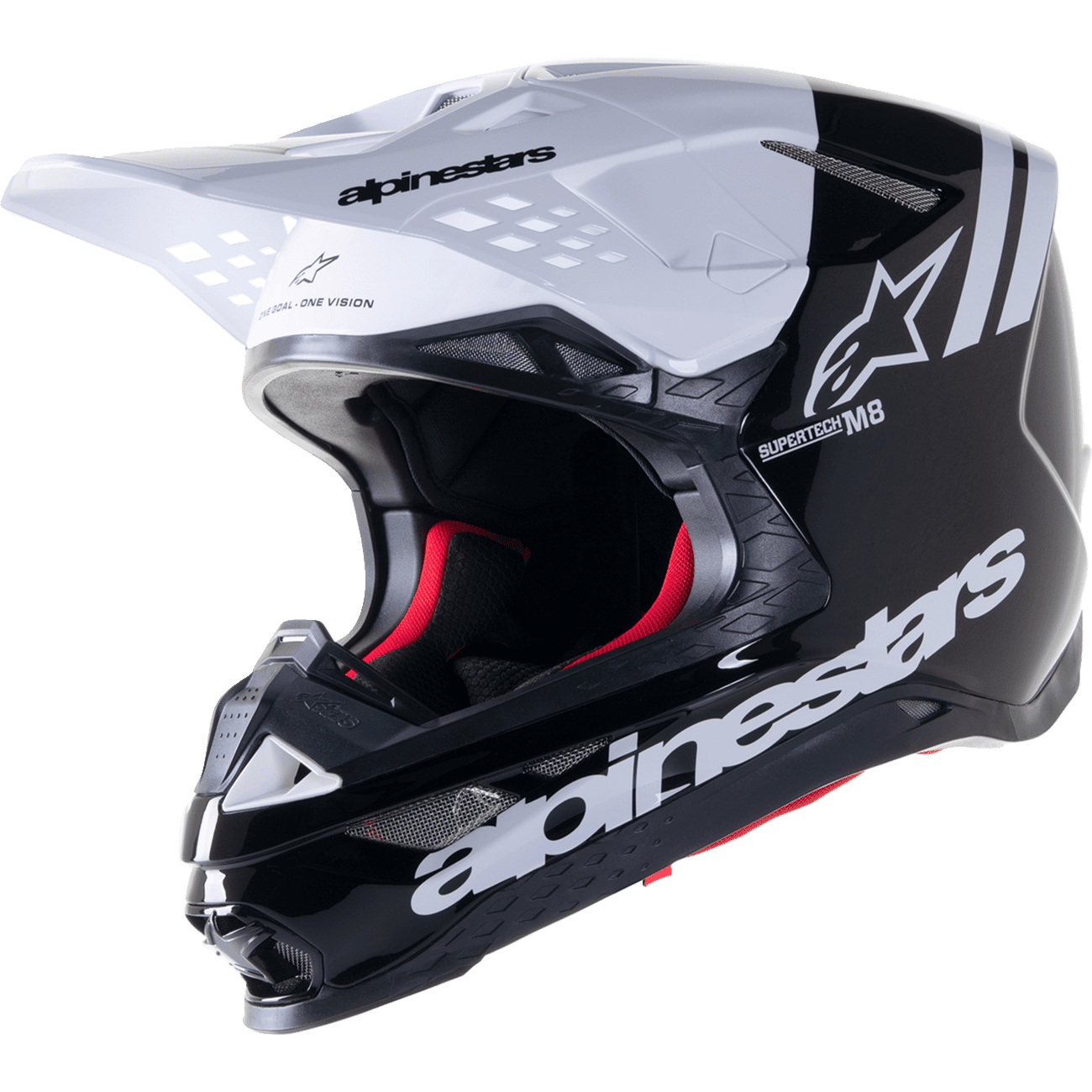 ALPINESTARS Supertech M8 Helmet Radium 2 MIPS® Gloss Black/White Medium