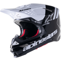 ALPINESTARS Supertech M8 Helmet Radium 2 MIPS® Gloss Black/White Small