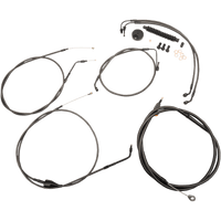 LA CHOPPERS Handlebar Cable/Brake Line Kit 12" 14" Ape Hanger Handlebars Midnight LA8005KT13M