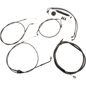 LA CHOPPERS Handlebar Cable/Brake Line Kit 12" 14" Ape Hanger Handlebars Midnight LA8005KT13M