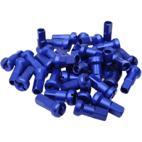 MOOSE RACING Spoke Nipples MX1 Blue 8 Gauge Set