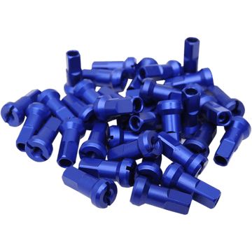 MOOSE RACING Spoke Nipples MX1 Blue 8 Gauge Set