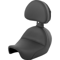 SADDLEMEN Heels Down Solo Seat With Backrest Plain Black Dyna 806040041