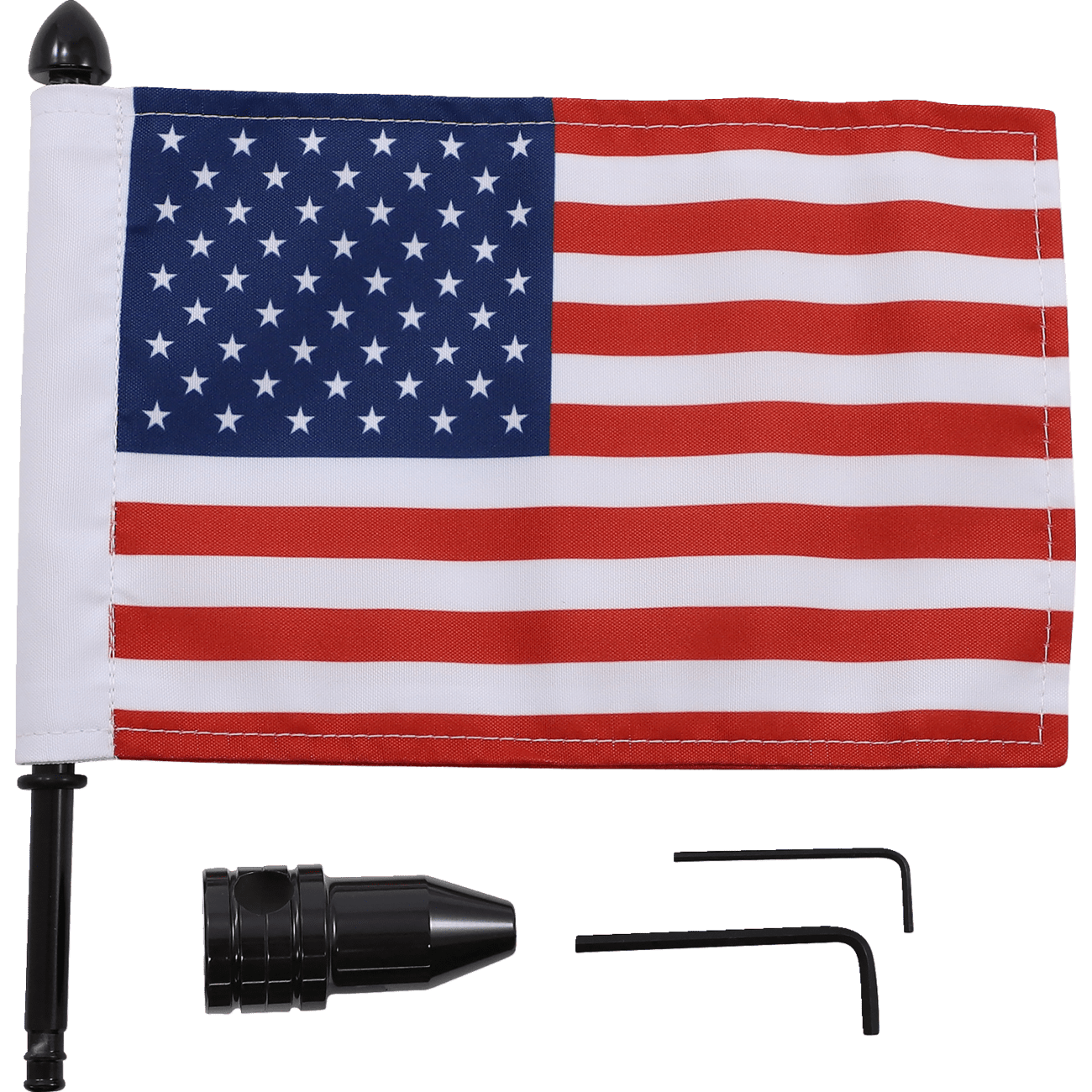 PRO PAD Saddlebag Fixed Upright Flag Mount 1/2" Bar 6" X 9" Flag BRFMFXD3