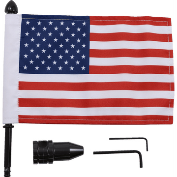 PRO PAD Saddlebag Fixed Upright Flag Mount 1/2" Bar 6" X 9" Flag BRFMFXD3