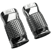 EDDIE TROTTA DESIGNS Fork Slider Covers Cross-Cut Chrome TC962