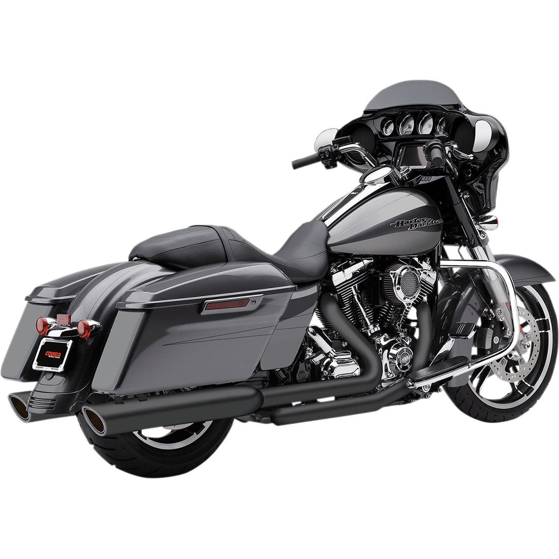 COBRA 909 4" Mufflers Black '95-'16 Bagger 6106RB