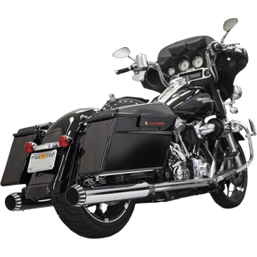 BASSANI XHAUST 4" QNT Mufflers Chrome 1F7QNT5