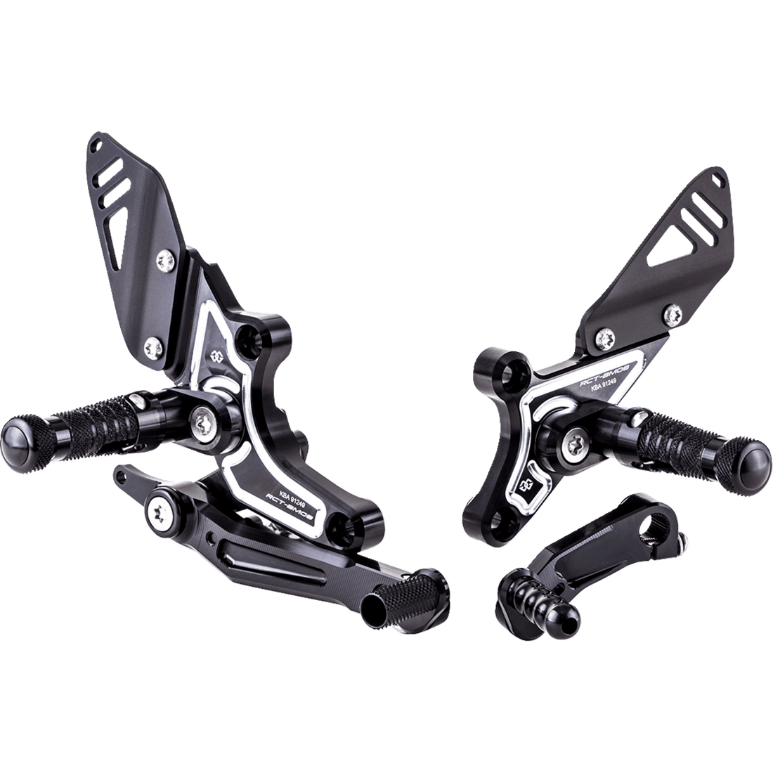 GILLES TOOLING Adjustable Rearset Black/Silver BMW RCT10GTBM08