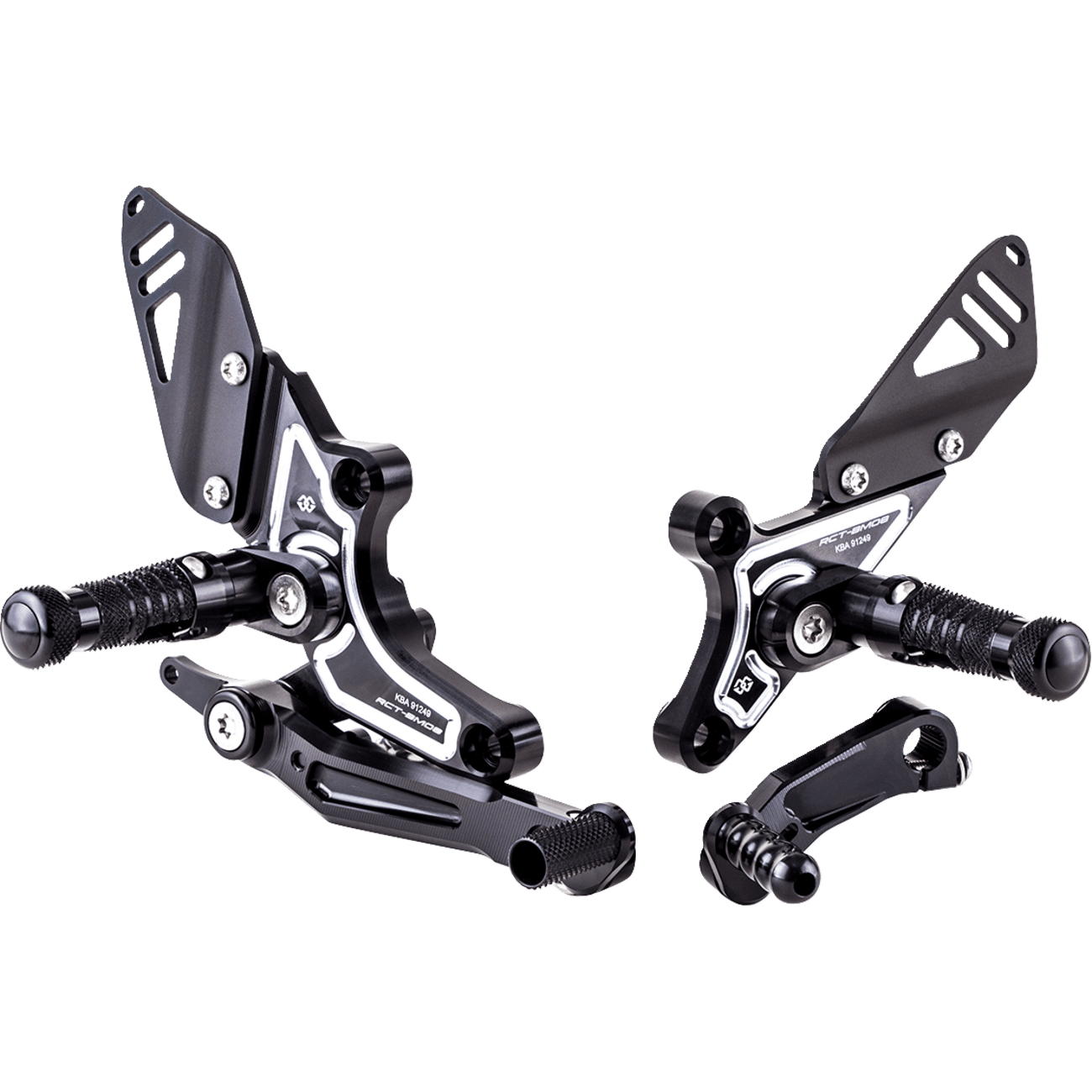 GILLES TOOLING Adjustable Rearset Black/Silver BMW RCT10GTBM08