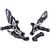 GILLES TOOLING Adjustable Rearset Black/Silver BMW RCT10GTBM08