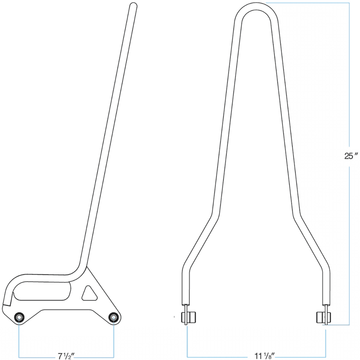 BILTWELL EXFIL Sissy Bar XL Chrome 5003502