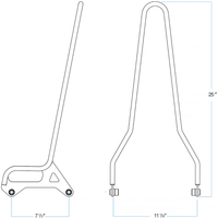 BILTWELL EXFIL Sissy Bar XL Chrome 5003502