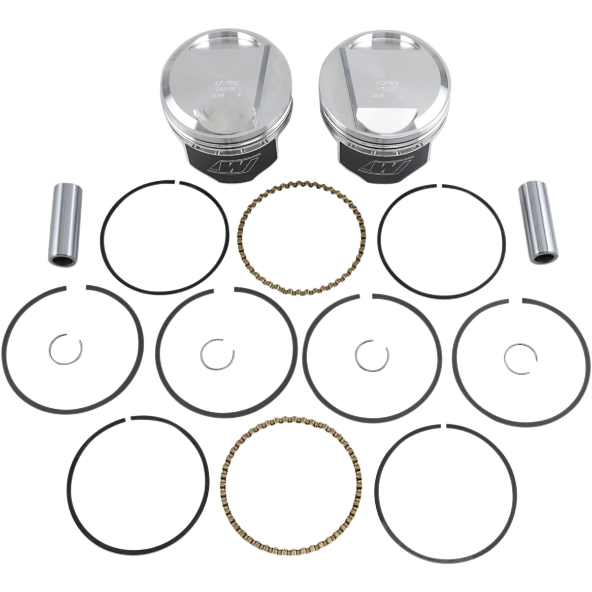 WISECO Piston Kit +0.030" Evolution Big Twin 1340 cc