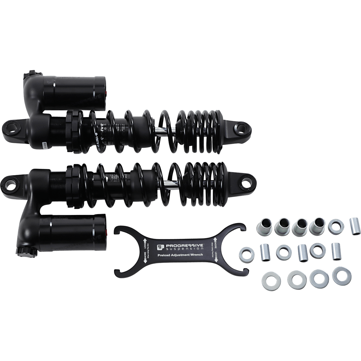 PROGRESSIVE SUSPENSION 970 Series Piggyback Shocks Gloss Black/Matte Black 13.00" 9701014B