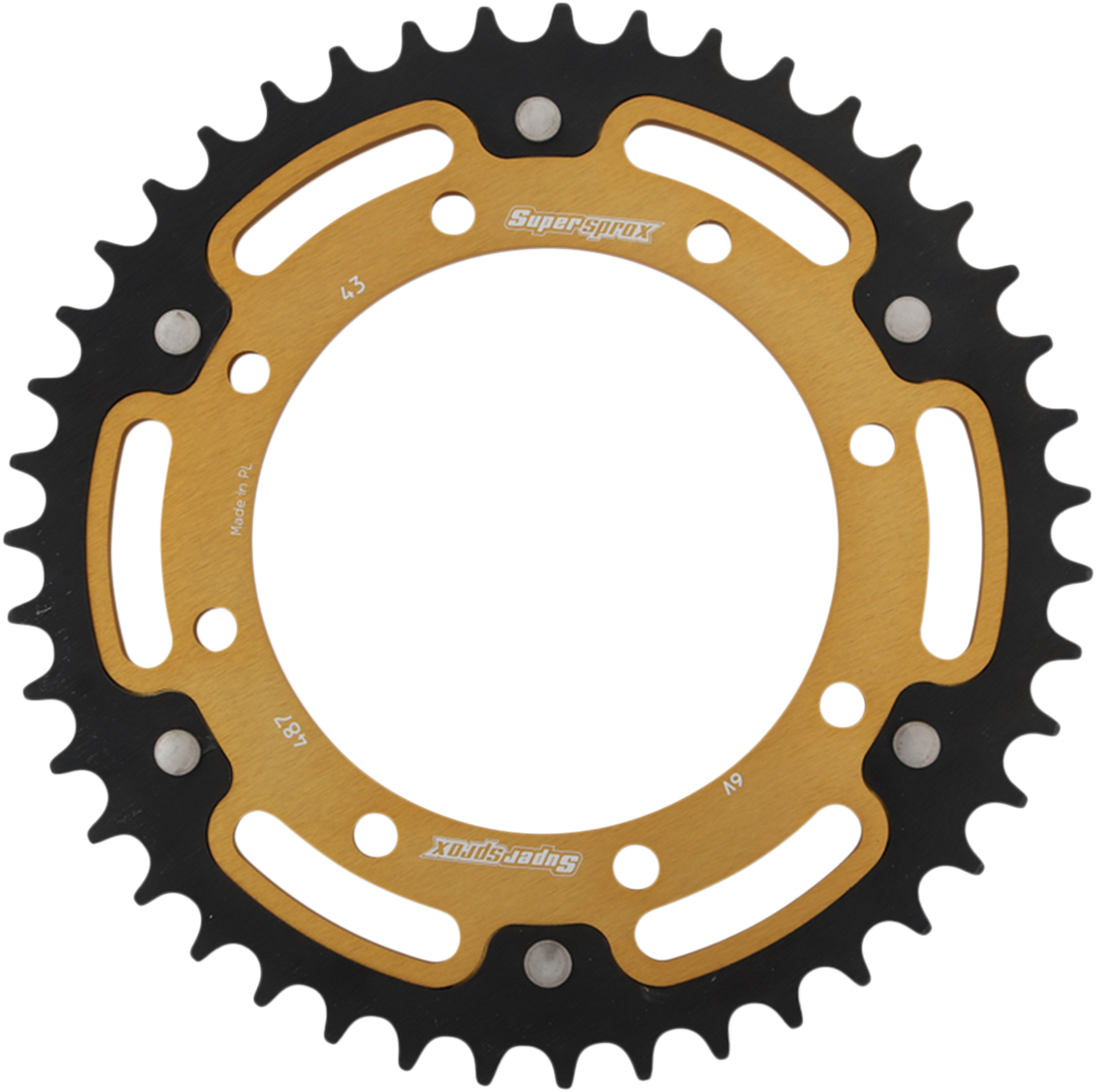 SUPERSPROX Stealth Rear Sprocket 43 Tooth Gold Kawasaki RST48743GLD