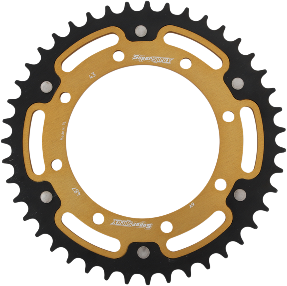 SUPERSPROX Stealth Rear Sprocket 43 Tooth Gold Kawasaki RST48743GLD