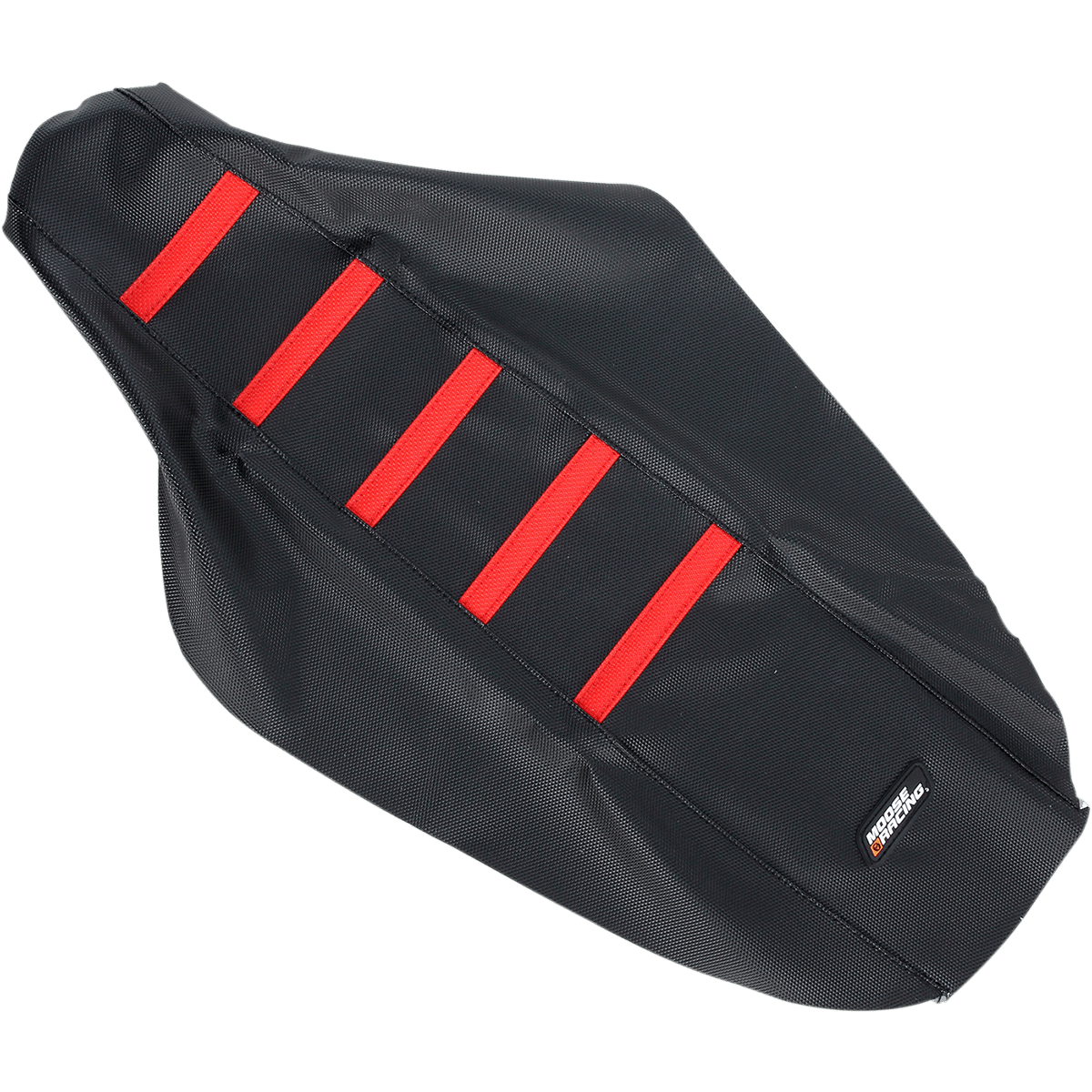 MOOSE RACING Ribbed Seat Cover Black Cover/Red Ribs Honda