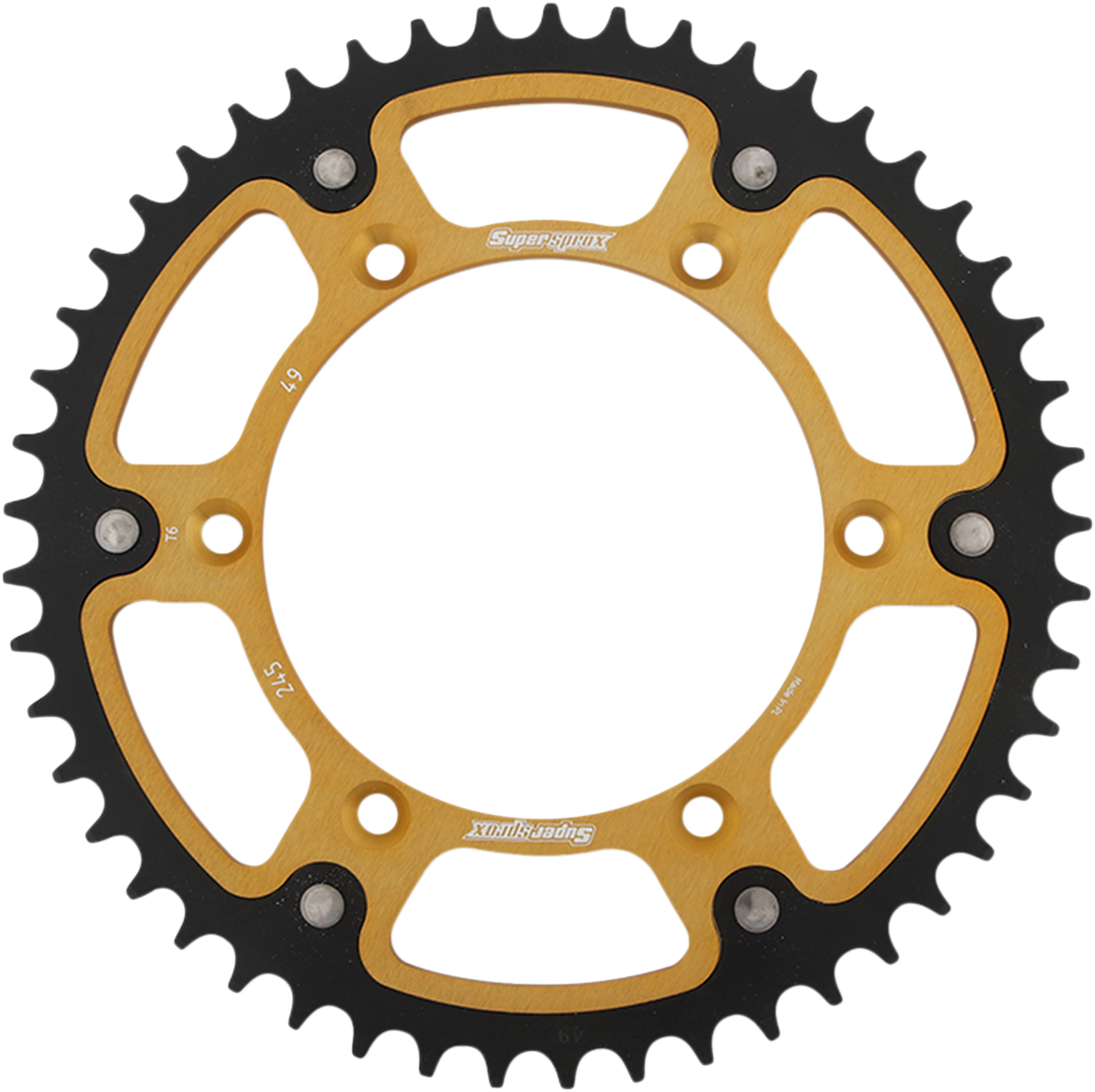 SUPERSPROX Stealth Rear Sprocket 49 Tooth Gold Yamaha RST24549GLD