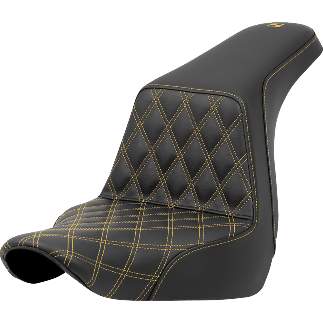 SADDLEMEN Step-Up Seat Front Lattice Stitch Gold Stitch FXLR/FLSB '18-'21 A81829172GOL