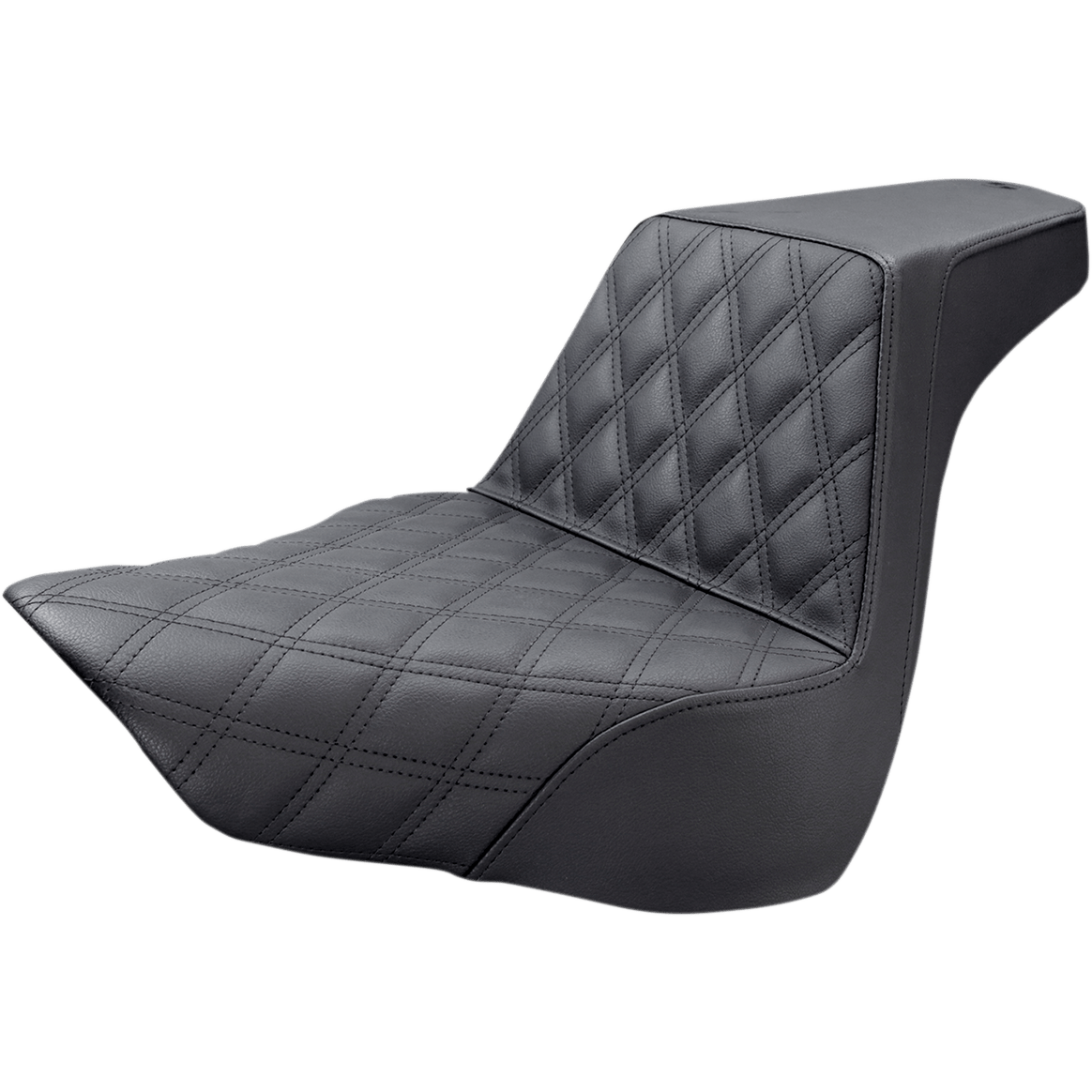 SADDLEMEN Step-Up Seat Front Lattice Stitch Black FL/FX '18-'23 81827172