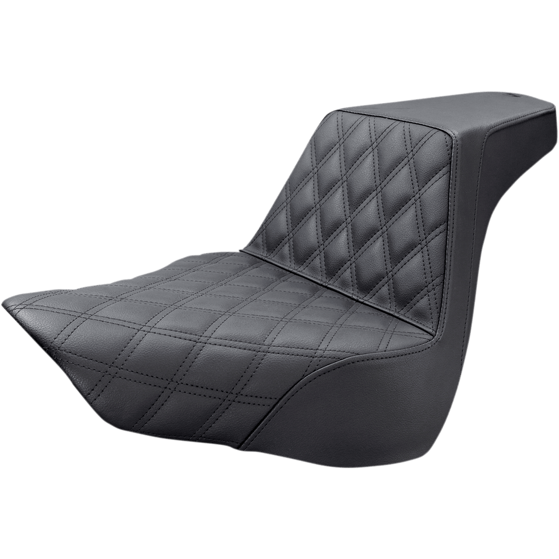 SADDLEMEN Step-Up Seat Front Lattice Stitch Black FL/FX '18-'23 81827172