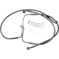 DRAG SPECIALTIES Brake Line +4" Stainless Steel FXDF '08-'17