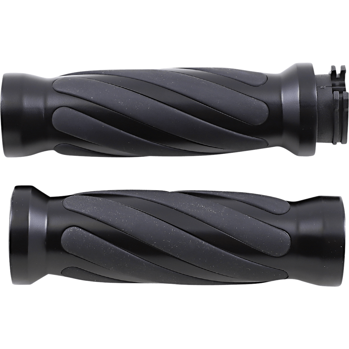 DRAG SPECIALTIES Grips Twisted Matte Black