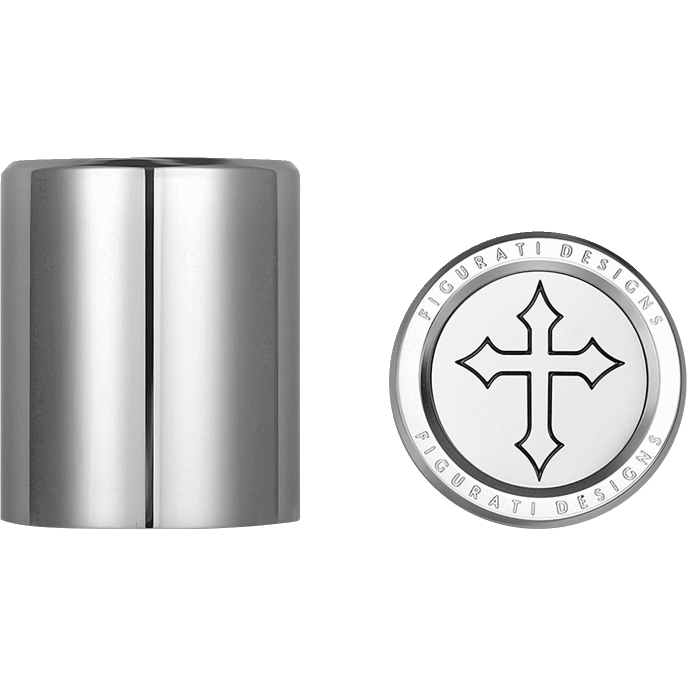 FIGURATI DESIGNS Docking Hardware Covers Short Cross Stainless Steel FD41DC2530SS