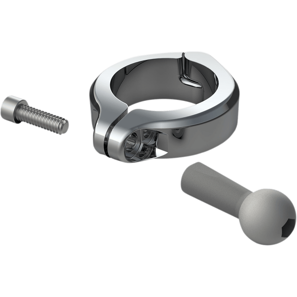 CIRO Ball Mount Aluminum Clamp 1-1/2" Handlebars Chrome