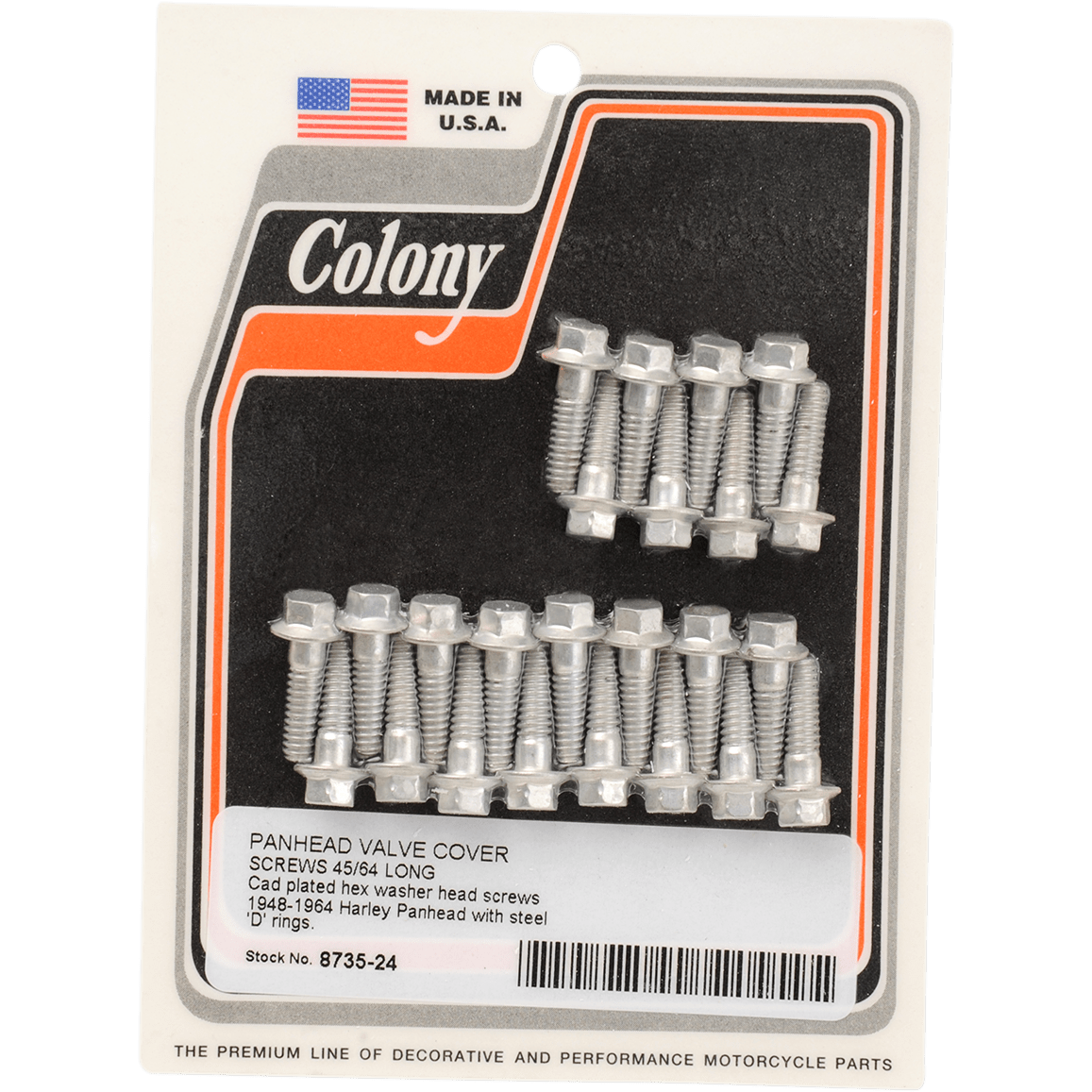 COLONY Screws Valve Cover Cadmium