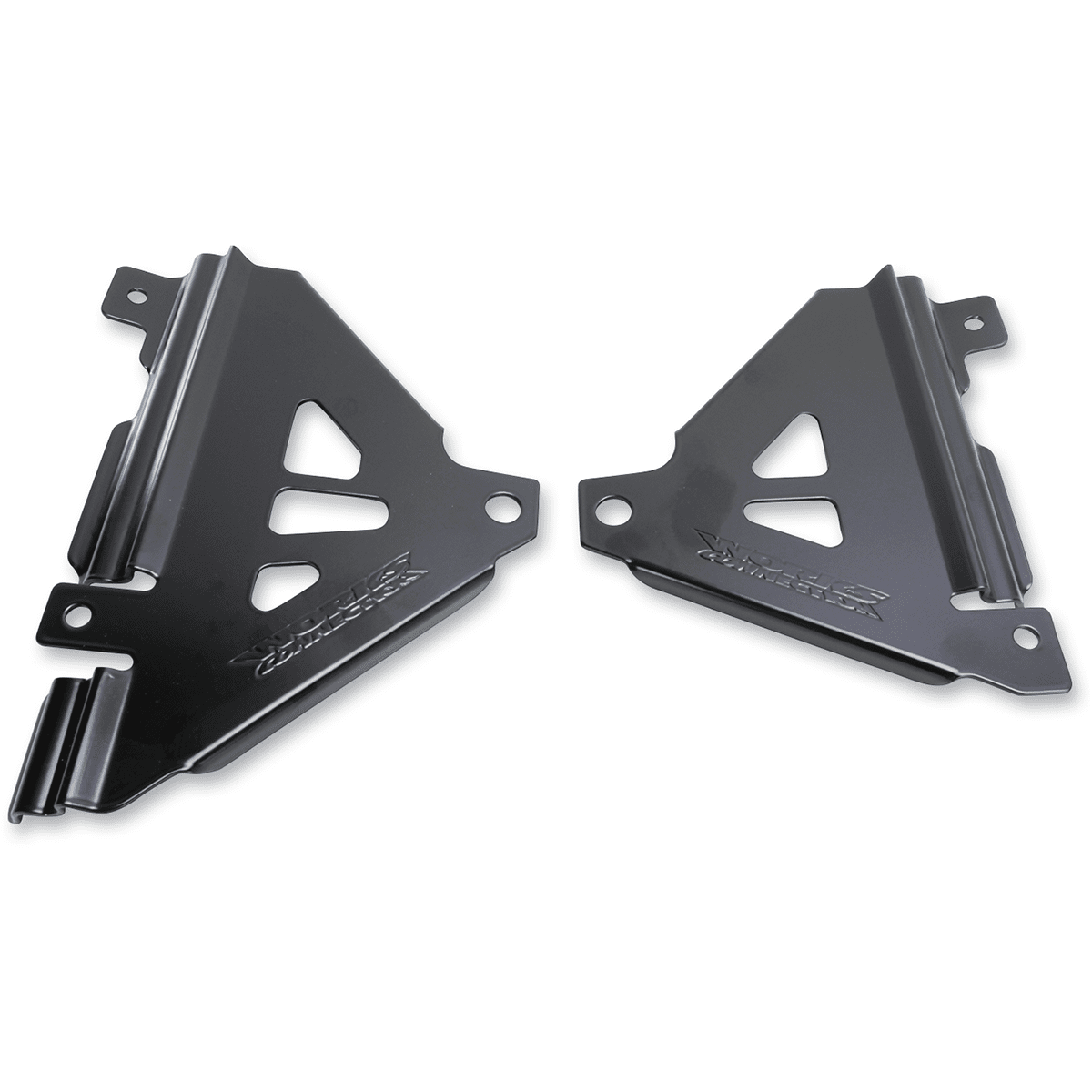 WORKS CONNECTION Radiator Brace Set Black Kawasaki 18B299