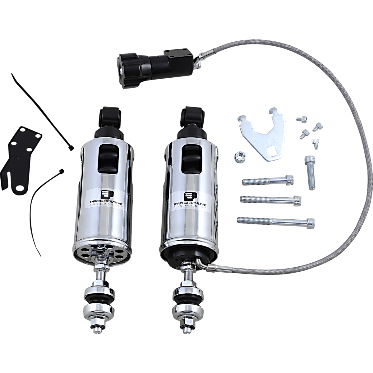 PROGRESSIVE SUSPENSION 422 Series Shocks with Rap Chrome Standard 4224104C