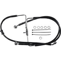 DRAG SPECIALTIES Brake Line +4" Black XL