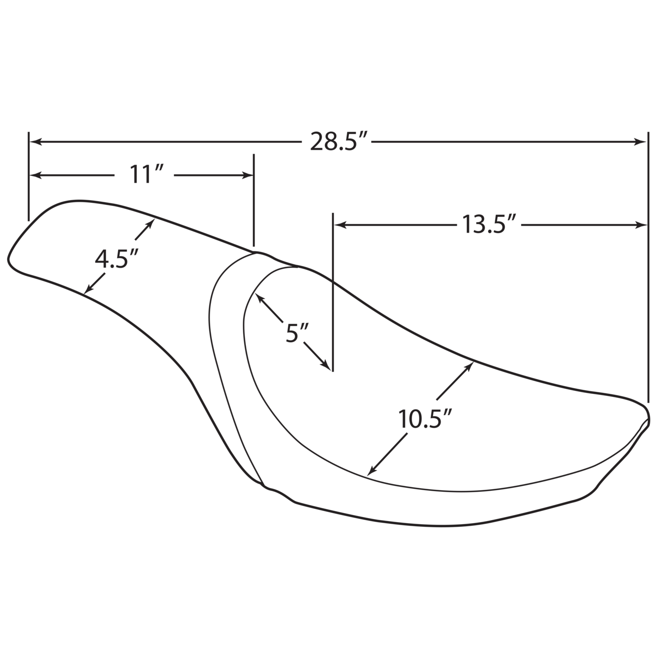 DRAG SPECIALTIES Predator Seat Smooth FX/FL '58-'84